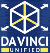 DaVincI Unified WMS logo (blue background)